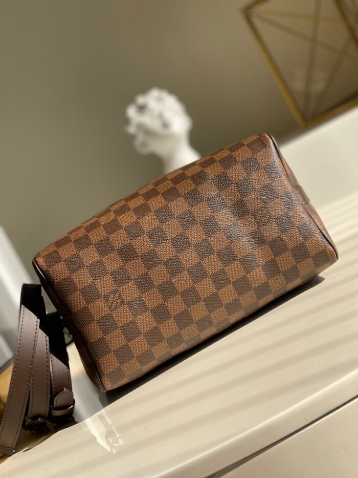 高仿LV Speedy 30 手袋（配肩带）DaEbene 涂层帆布枕头包