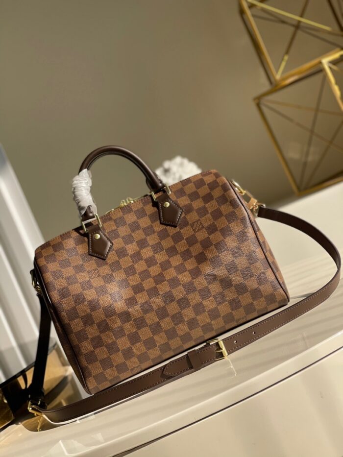 高仿LV Speedy 25 手袋（配肩带）DaEbene 涂层帆布枕头包