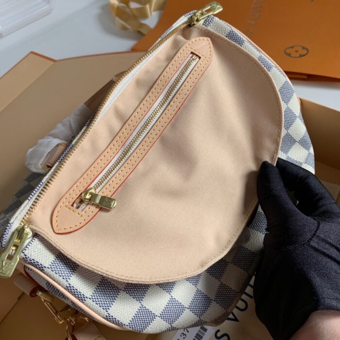 高仿LV Speedy 25 手袋（配肩带）DaAzur 涂层帆布枕头包