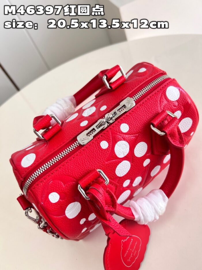 高仿LV x YK SPEEDY BANDOULIERE 20 手袋 草间弥生合作系列枕头包