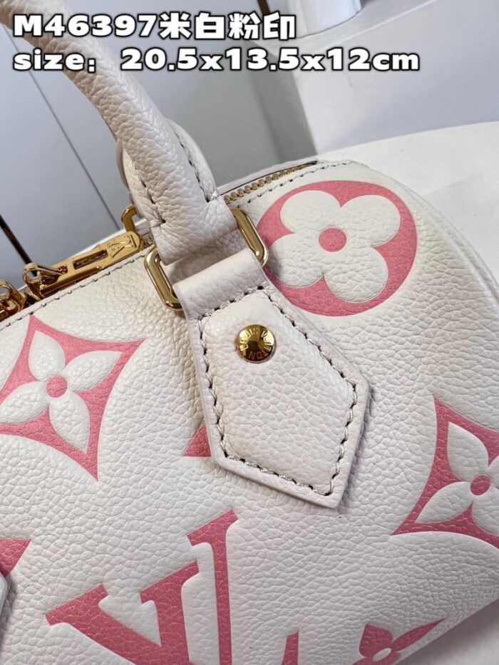 高仿LV SPEEDY BANDOULIERE 20 手袋 花卉图案枕头包