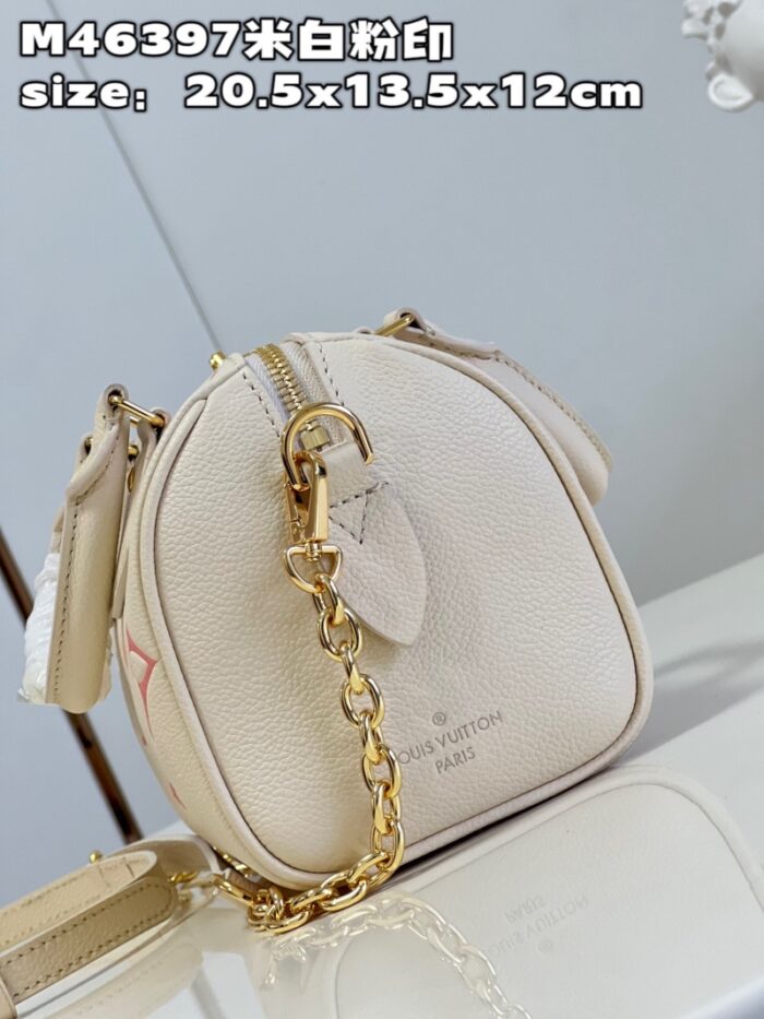高仿LV SPEEDY BANDOULIERE 20 手袋 花卉图案枕头包