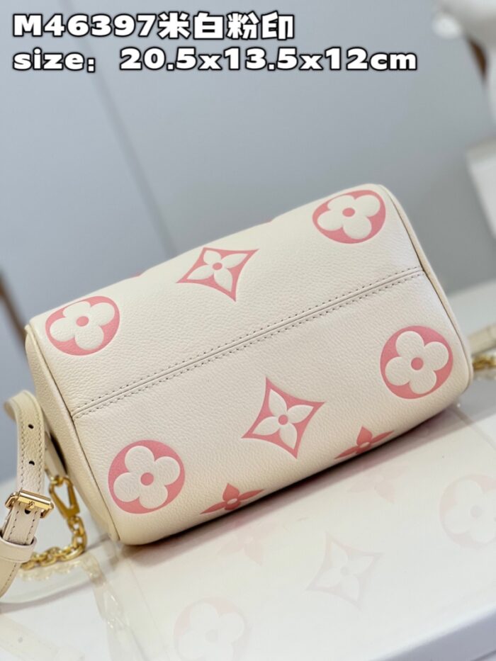 高仿LV SPEEDY BANDOULIERE 20 手袋 花卉图案枕头包