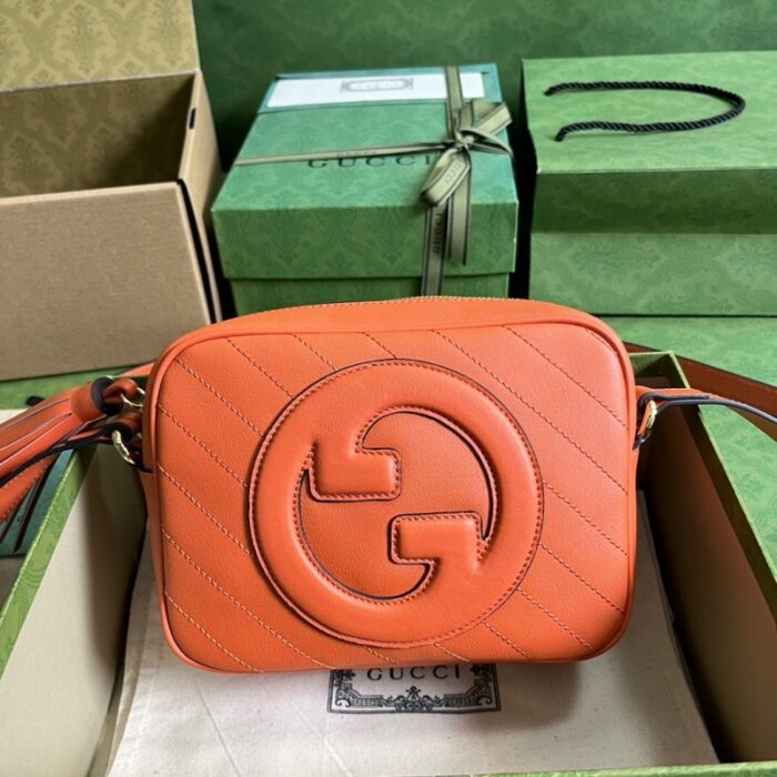 高仿742360 古驰Gucci Blondie系列小号肩背包 2023年新款斜挎单肩包 橙色