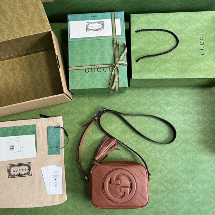 高仿742360 古驰Gucci Blondie系列小号肩背包 2023年新款斜挎单肩包 棕色