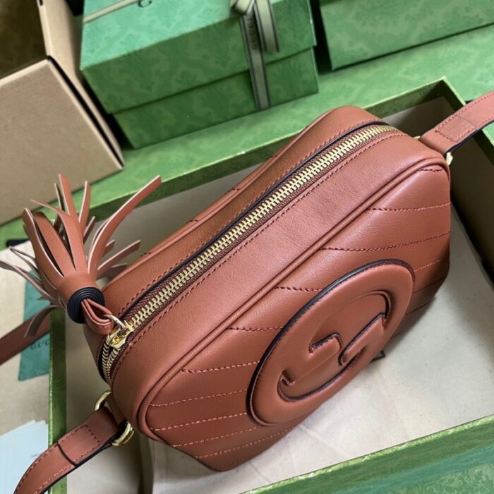 高仿742360 古驰Gucci Blondie系列小号肩背包 2023年新款斜挎单肩包 棕色