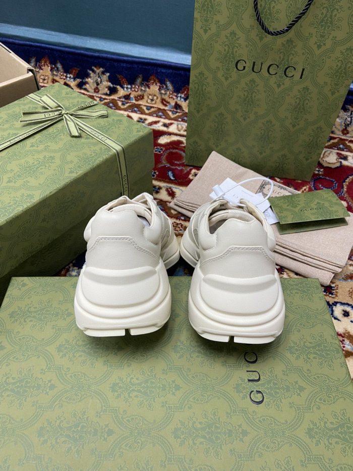 Gucci 女式 Rhyton 锚白色象牙白运动鞋 576052