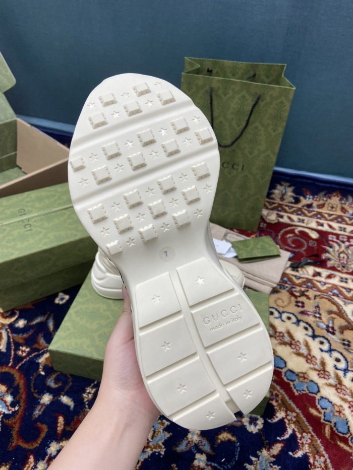 Gucci 女式 Rhyton 柠檬运动鞋 Gucci 女式白色象牙色 684899 DRW00 9522