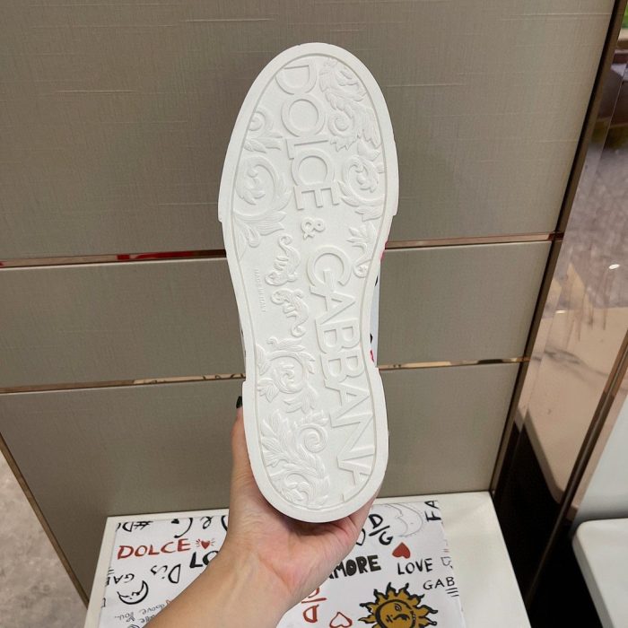 杜嘉班纳Gabbana 限量版 Portofino 男士白色运动鞋 DG 鞋履