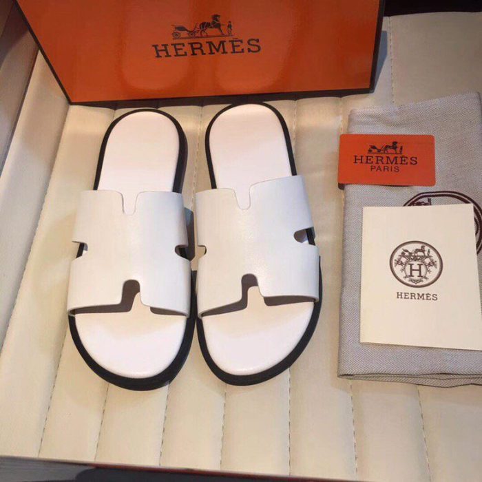 1:1爱马仕 (Hermes) 伊兹密尔男士凉鞋白色