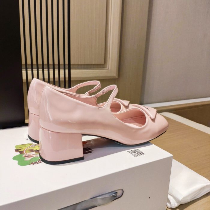 Prada 女式专利粉色高跟鞋 1.8 英寸/45 毫米 PRD