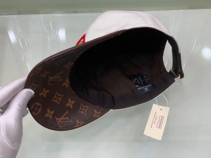 路易威登 Supreme 帽子 白色 LV 帽子