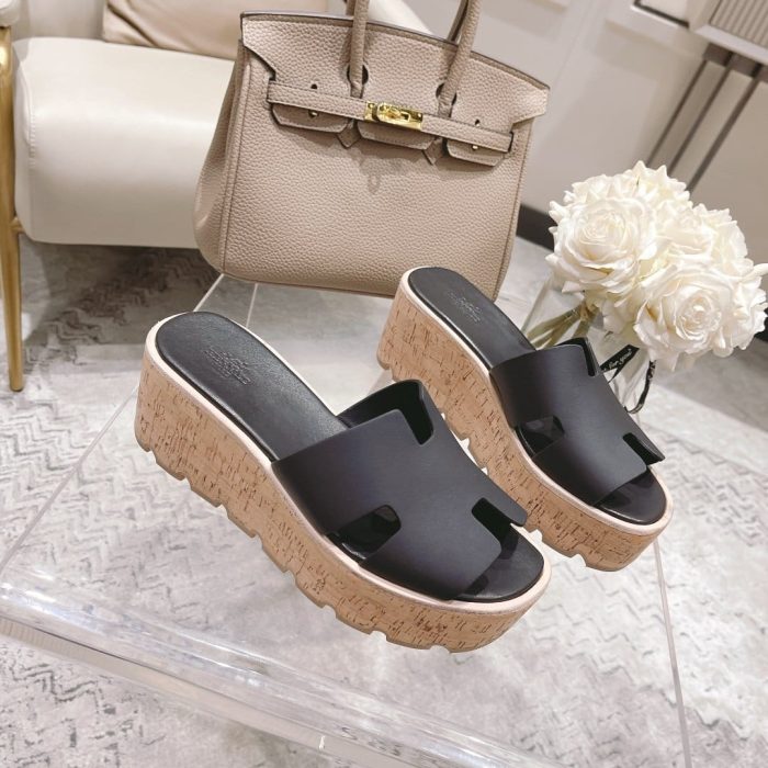 Hermes Eze 30 女式凉鞋黑色，女鞋 H221026Z 02350