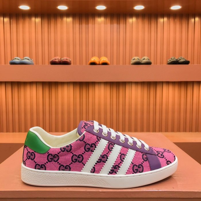 Gucci x Adidas 男士 GG 运动鞋粉色 男士 707850