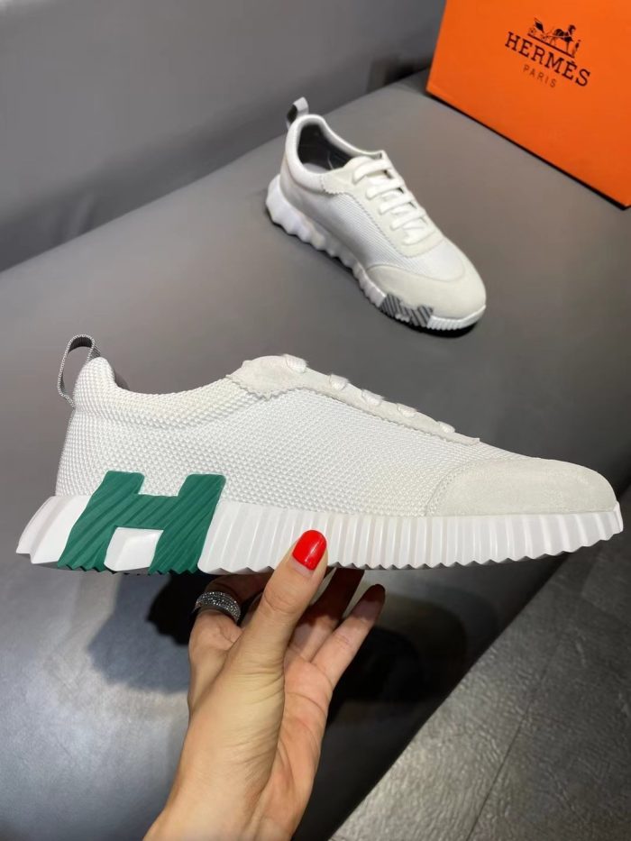 1:1爱马仕 (Hermes) 男士弹跳运动鞋米色