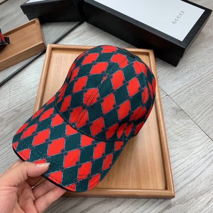 Gucci GG 帆布棒球帽 红色