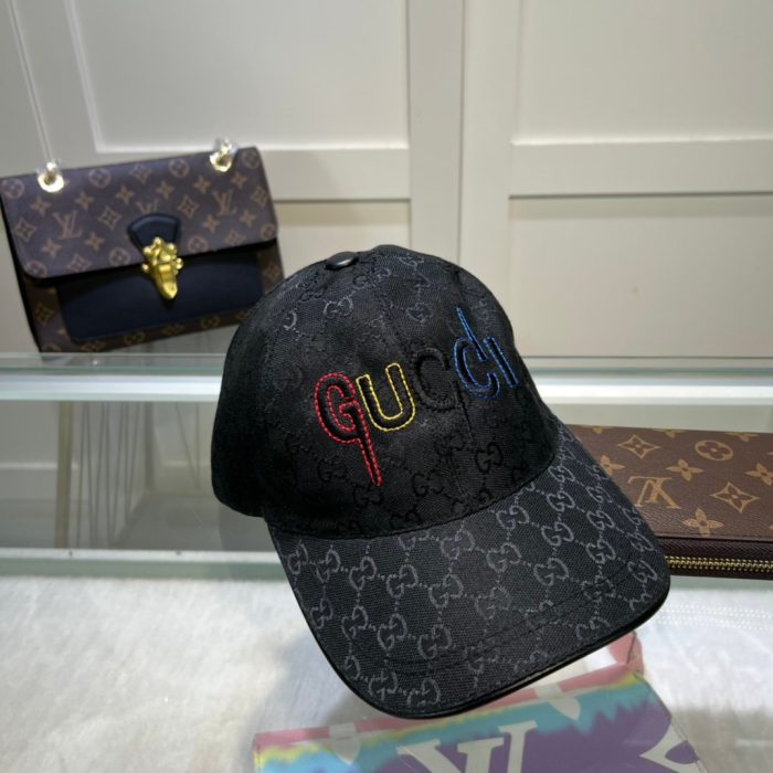 Gucci 帆布棒球帽 黑色 GG 帽子