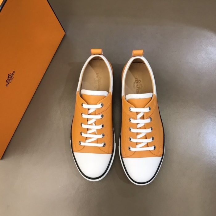 1:1爱马仕 (Hermes) 男士橙色运动鞋