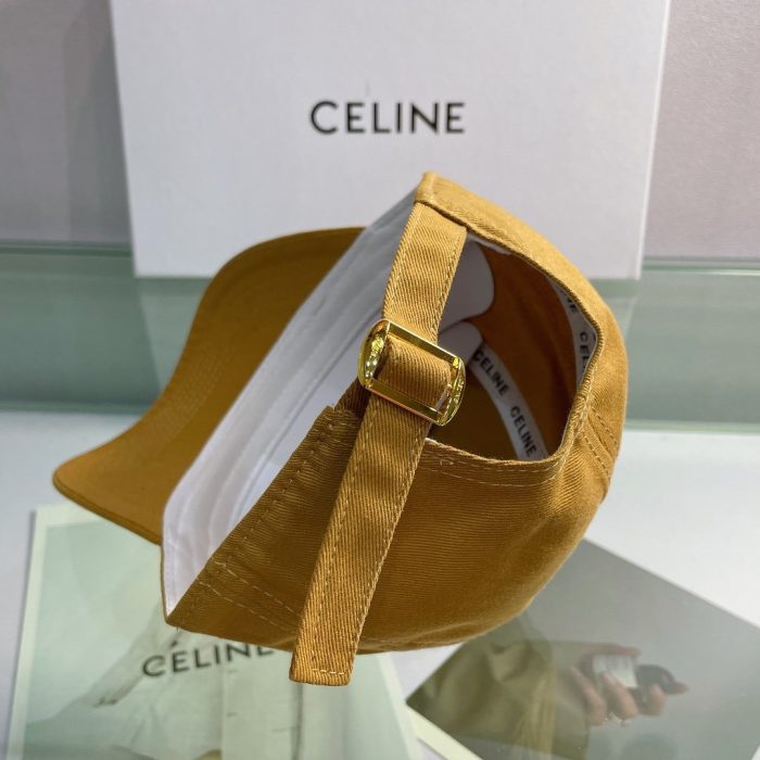 Celine 棉质棕色棒球帽