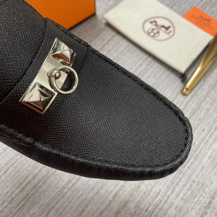 1:1爱马仕 (Hermes) 男士 Irving 乐福鞋黑色 H141251ZH02390