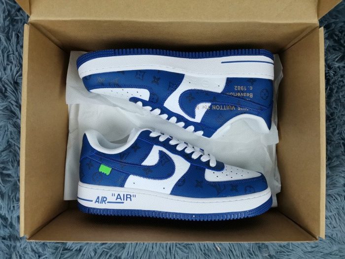 Nike Air Force 1 Low x Louis Vuitton Virgil Abloh 男士“白蓝”