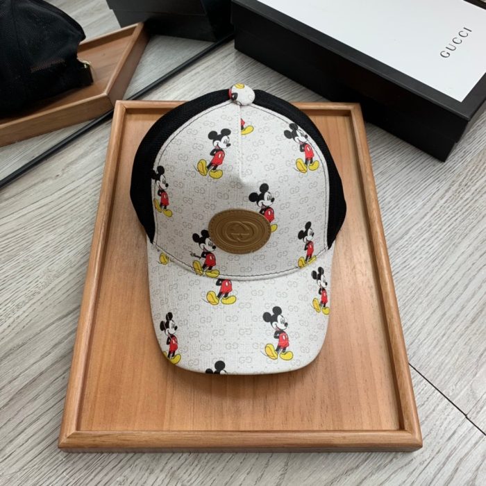 Gucci GG 帆布棒球帽白色