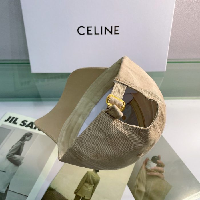 Celine 米色棉质棒球帽