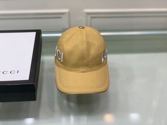 Gucci 米色 GG 帆布棒球帽