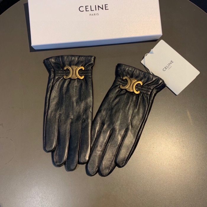 Celine Triomphe 黑色手套