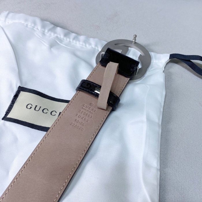 Gucci 女士标志性腰带黑色，女士腰带