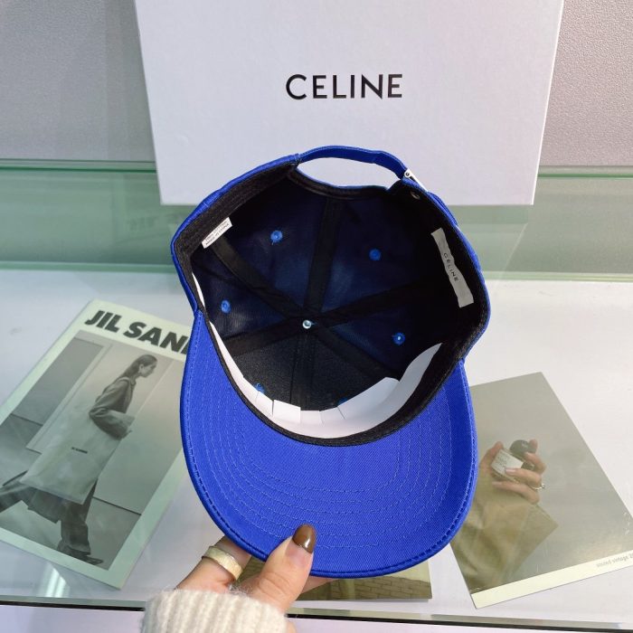 Celine 棉质蓝色棒球帽