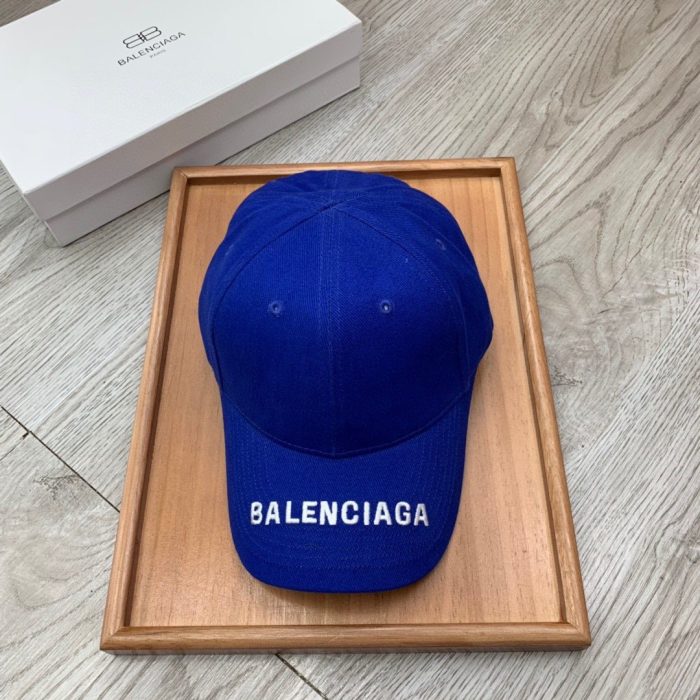 Balenciaga 蓝色徽标遮阳帽