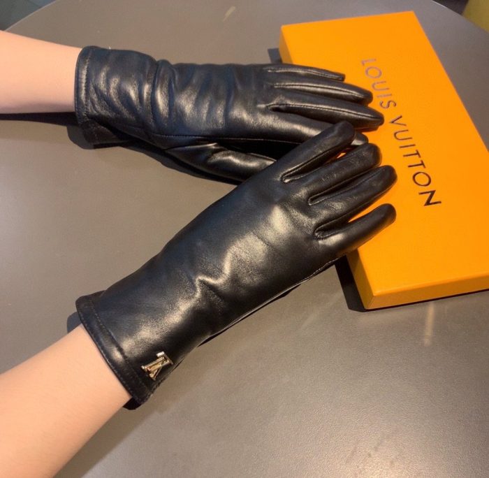 黑色路易威登手套