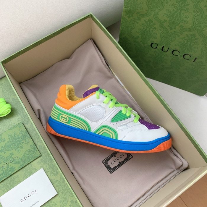 Gucci 女式篮球运动鞋白绿紫色 661310 2SH80 9062