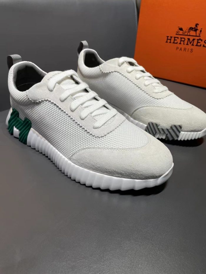 1:1爱马仕 (Hermes) 男士弹跳运动鞋米色