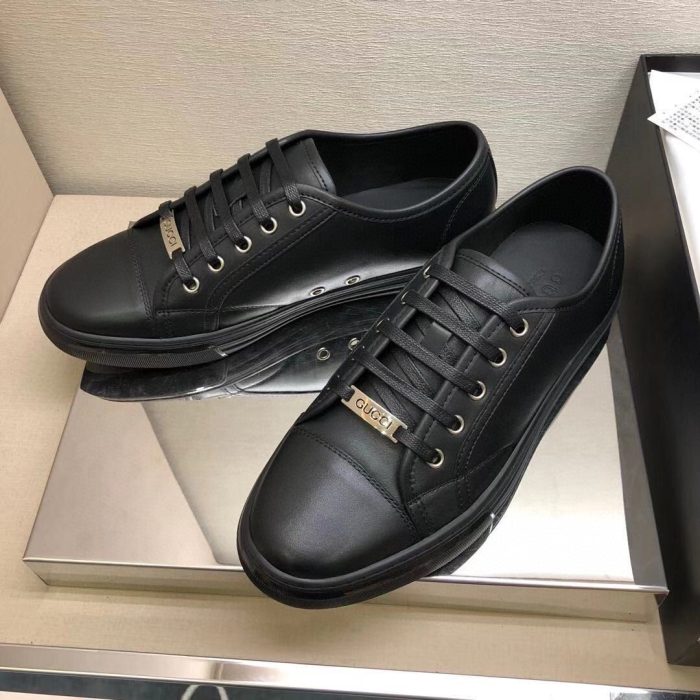 Gucci 男士 Miro Soft Nero 低帮运动鞋黑色 312615