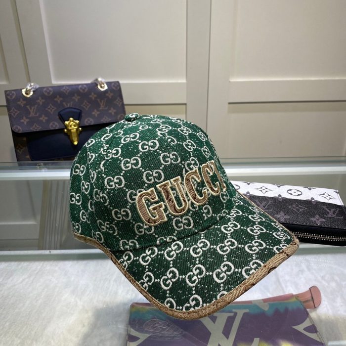 Gucci GG 帆布棒球帽 绿色