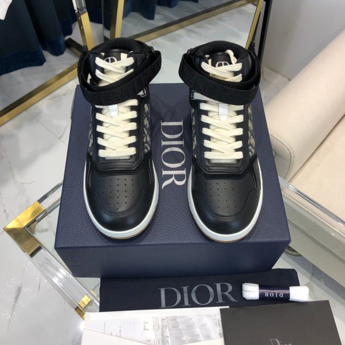 Christian Dior B27 高帮运动鞋黑色男士 CD