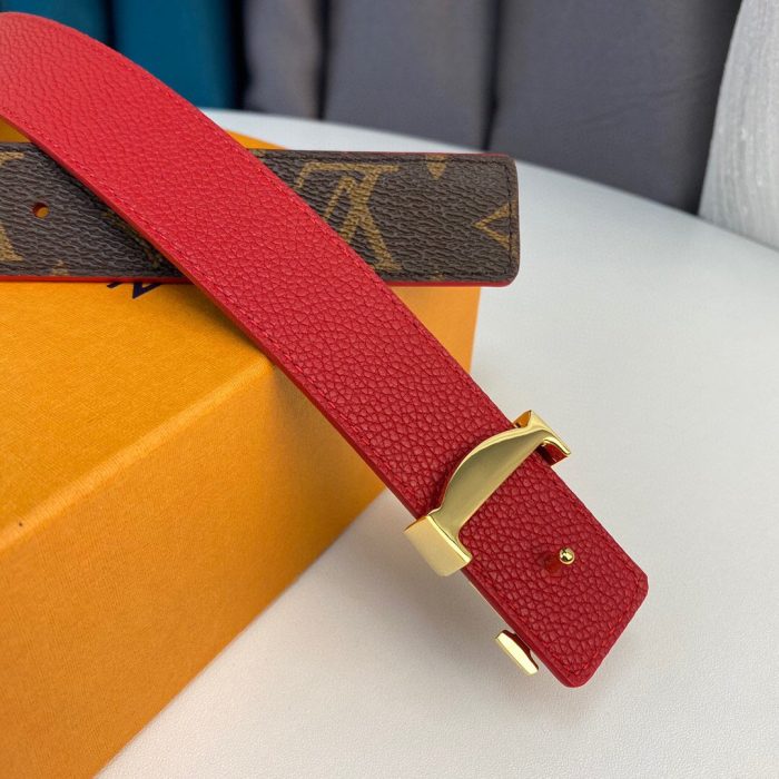 Louis Vuitton LV Initiales 双面腰带 Monogram 帆布，女士腰带 M0322T