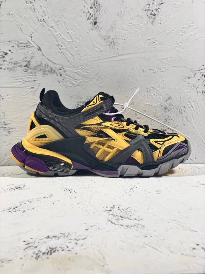 Balenciaga Track.2 男士透明鞋底运动鞋黑色/黄色