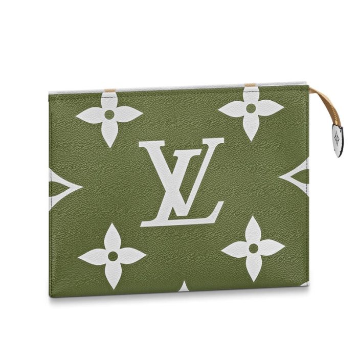 高仿LV Toilet Pouch XL 盥洗袋 超大LV手包 卡其色