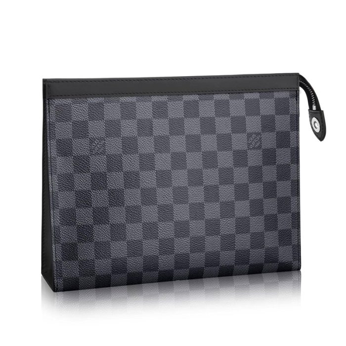 高仿LV POCHETTE VOYAGE 中号手袋 DaGraphite黑格手包 LV手包