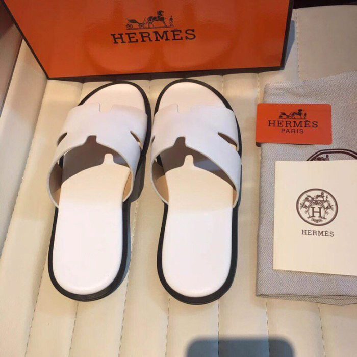 1:1爱马仕 (Hermes) 伊兹密尔男士凉鞋白色