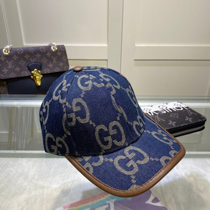 Gucci GG 帆布棒球帽 蓝色