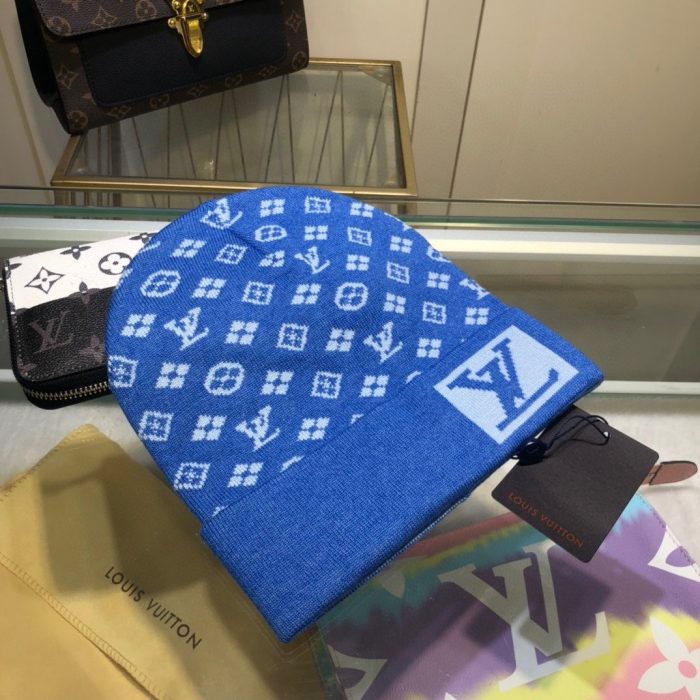 Louis Vuitton 蓝色 LV 头饰无檐小便帽