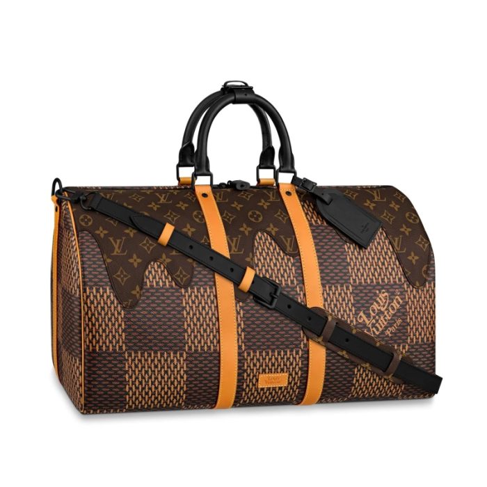 高仿LV KEEPALL BANDOULIERE 50 旅行袋 Nigo联名LV旅行包