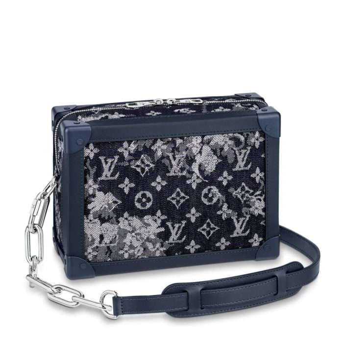高仿LV SOFT TRUNK 链条包 Tapestry 帆布盒子包