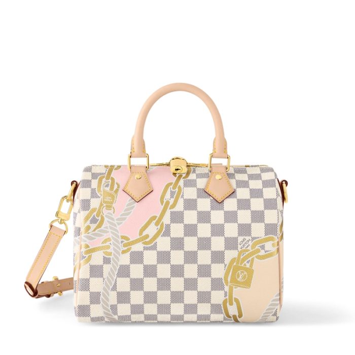 高仿LV Nautical 系列 SPEEDY BANDOULIERE 25 手袋 LV航海印花枕头包