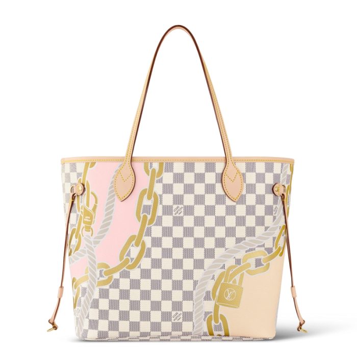 高仿LV Nautical 系列 NEVERFULL 中号手袋 LV航海印花购物袋