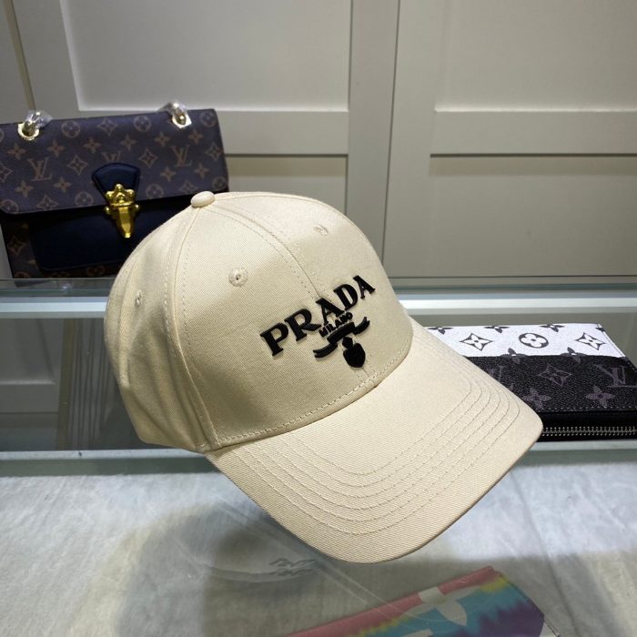 Prada Drill 棒球帽 米色 Prada 帽子